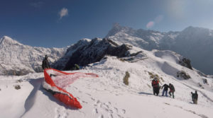 Nepal Mardi Himal Gleitschirm-Start von Björn
